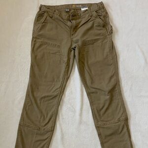 Women’s Carhartt Slim Fit Tan Cargo Work Pants